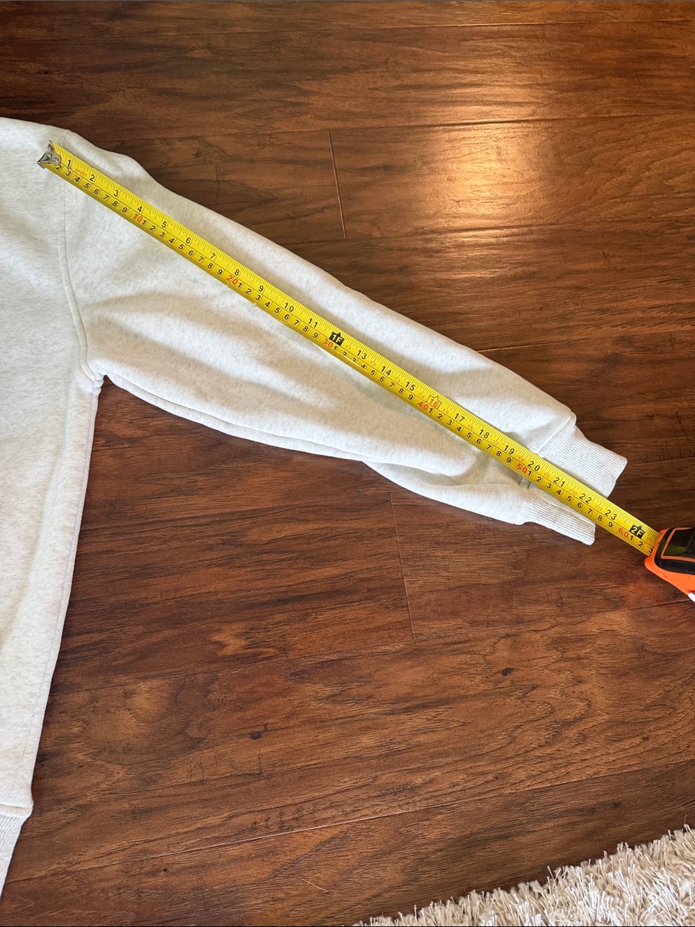 White Fox Light Gray Hoodie Sweatshirt - Picture 7 of 7